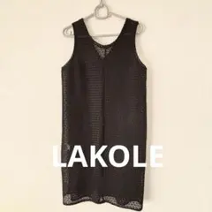 LAKOLE ラコレ　透かし編み ノースリーブ ロングベストのサムネイル