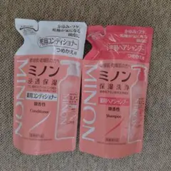 ミノン 薬用ヘアシャンプー＆コンディショナー つめかえ用セットのサムネイル