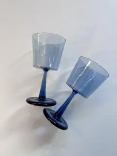 "美品" 有永浩太②「ビストログラス」ペア 藍紺色