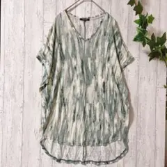 pas de calais リネン100%チュニック丈 Vネック ゆったり36のサムネイル