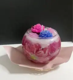 マーブル模様のアロマキャンドル