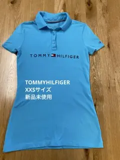 TOMMY HILFIGER トミーヒルフィガー　水色 半袖ポロシャツ　XXS