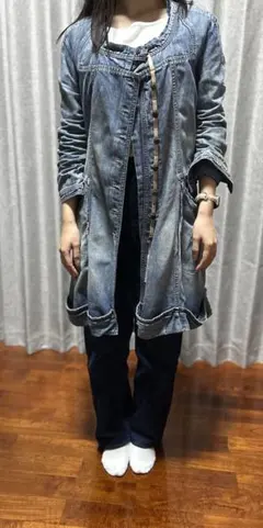 デニムロングジャケット ライトブルー