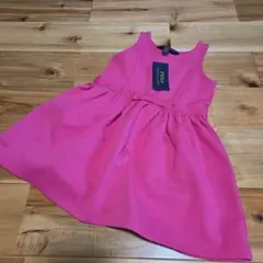 ラルフローレン　100　3歳　ワンピース　ノースリーブ　ピンク　リボン