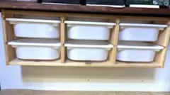 TROFAST IKEA イケア　木製壁掛けラック 6個収納