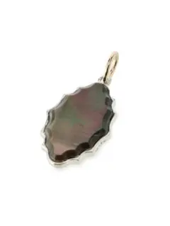 agete K10 淡水パール ダイヤ0.02ct チャーム ネックレストップ - メルカリ