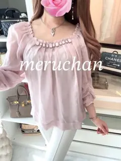 【美品】BODY DRESSING Deluxe シルク レイヤードブラウス