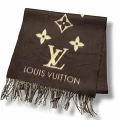美品 ルイヴィトン レイキャビック カシミヤ モノグラム マフラー ストール