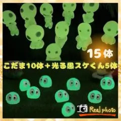 ピンク♦︎こだま1 0体+光黒スケくん5体♦︎畜光 夜光鉢植 もののけ姫 ジブリのサムネイル