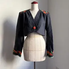 ビンテージ 刺繍 ショートジャケット