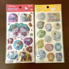 正規品ポップデコパーティーわたあめカプセルシール　キティー&ちいかわ3点セット