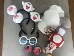 USJ耳付きキャップとカチューシャ、サングラス、ポーチ