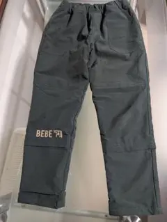 BEBE ナイロンストレッチロングパンツ 裏起毛