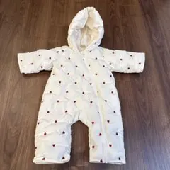 プティマイン　ハートキルティングジャンプスーツ　サイズ70