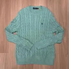 【Polo Ralph Lauren】ケーブルニット　セーター　メンズM