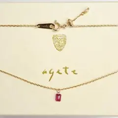 agete K10 ルビー ネックレス エメラルドカットのサムネイル