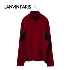 LANVIN PARIS ハーフジップフリース ドライバーズニット イタリア製のサムネイル