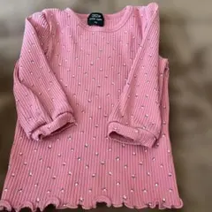 プティマイン　オーガニックコットン　花柄カットソー　ロンT トレーナー