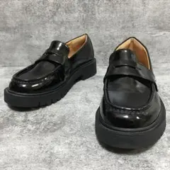 UNIQLO C コンフィールタッチ ローファー ブラック 25cm 厚底