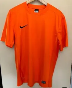 90s NIKE ドライフィット ワンポイント刺繍 Tシャツ オレンジ