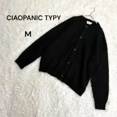 【チャオパニックティピー】M メンズ　ニットカーディガン　ユニセックス　ブラックのサムネイル