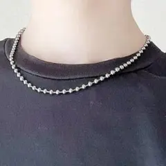 ボール チェーン ネックレス４mm シルバー サージカルステンレス 新品