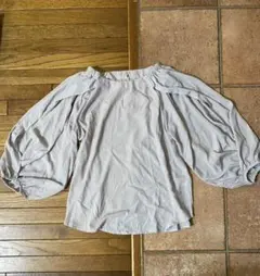 ドレープ袖シフォンブラウス