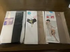 サポートタイツ ストッキングS-L黒(ブラック)ベージュ3セット