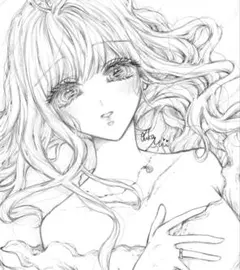 № 019 オリジナルイラスト 原画 一点物 蓮(原画のみ) - メルカリ