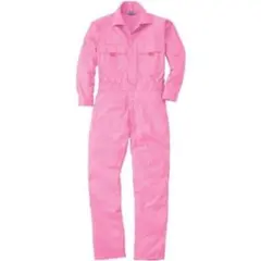 長袖つなぎ ピンク 作業着 作業服のサムネイル