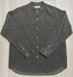 価格相談可 【UpcycleLino】 起毛リネン バンドカラーシャツ - メルカリ