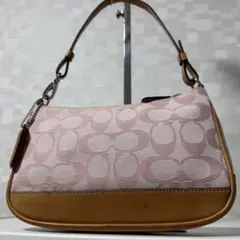 COACH コーチ ワンショルダー ハンドバッグ デミ ポーチ シグネチャー