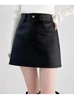 Heatherレザーミニスカート