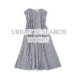 美品　アーバンリサーチドアーズ リネン フレンチスリーブワンピース ゆったり