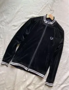 フレッドペリー　ベロア　トラック・ジャケット　ブラック　サイズL