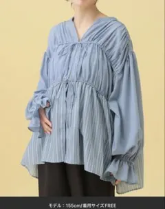 ギャザーリボンブラウス　LEPSIM