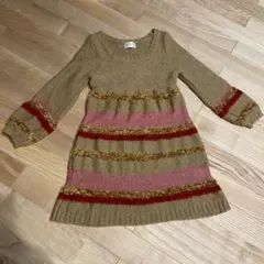 JILLSTUART ニットワンピース ボーダー ラメ