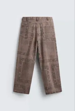 ZARA バンダナプリント バギーパンツ 34 (XL)