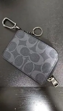 【未使用】COACH Lジップ キーケース シグネチャー ネイビー CB927