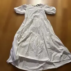 ZARA ザラ ティアード ポプリン ワンピース M 安室奈美恵 アシンメトリー