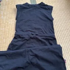 ブラックオーバーオール L (120-130cm)