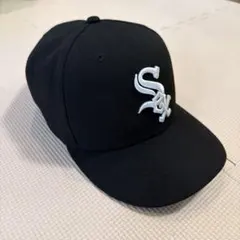 New Era ブラック ベースボールキャップ ホワイトソックス
