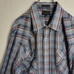 Boulevard 長袖シャツ ウエスタンシャツ チェック柄 マルチカラー