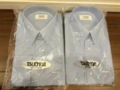 【新品未使用】TSUCHIYA ビジネスワイシャツ 2枚セット Mサイズ　ブルー