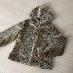 ヒョウ柄/ファー/コート/フード/ショート
