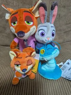 ズートピア2 ペアぬいぐるみ ジュディ ニック こてっとぺったん ニックゲイリー