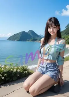 GP126【1点物】 A4ポスター AI 写真 リアル 美女 グラビア 彼女