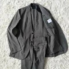美品✨EDIFICE スーツ セットアップ 洗濯可 ジャケットL パンツM 灰色