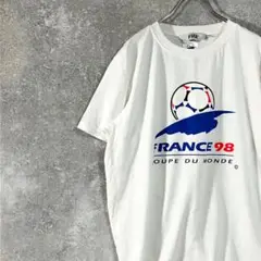 FIFA　Ｔシャツ　半袖　９８年　ワールドカップ　フランス　ホワイト　プリント