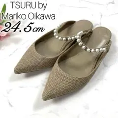 TSURU by Mariko Oikawa パール ミュール ベージュ 38のサムネイル